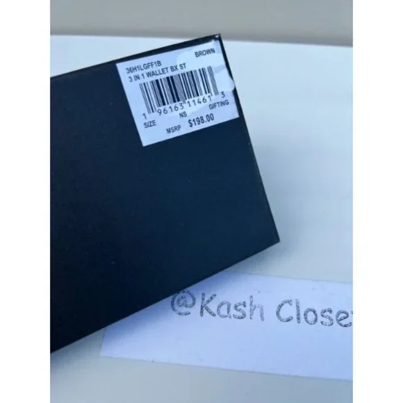 Michael kors mens 3 in 1 wallet card case gift box set - brown - Picture 5 of 5